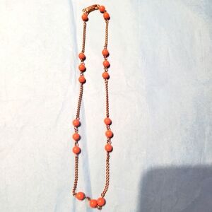 Vintage orange beaded necklace